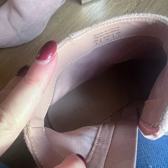 Aldo Pink and Metallic Ankle Boots Block Heel size 9 - Picture 7 of 9